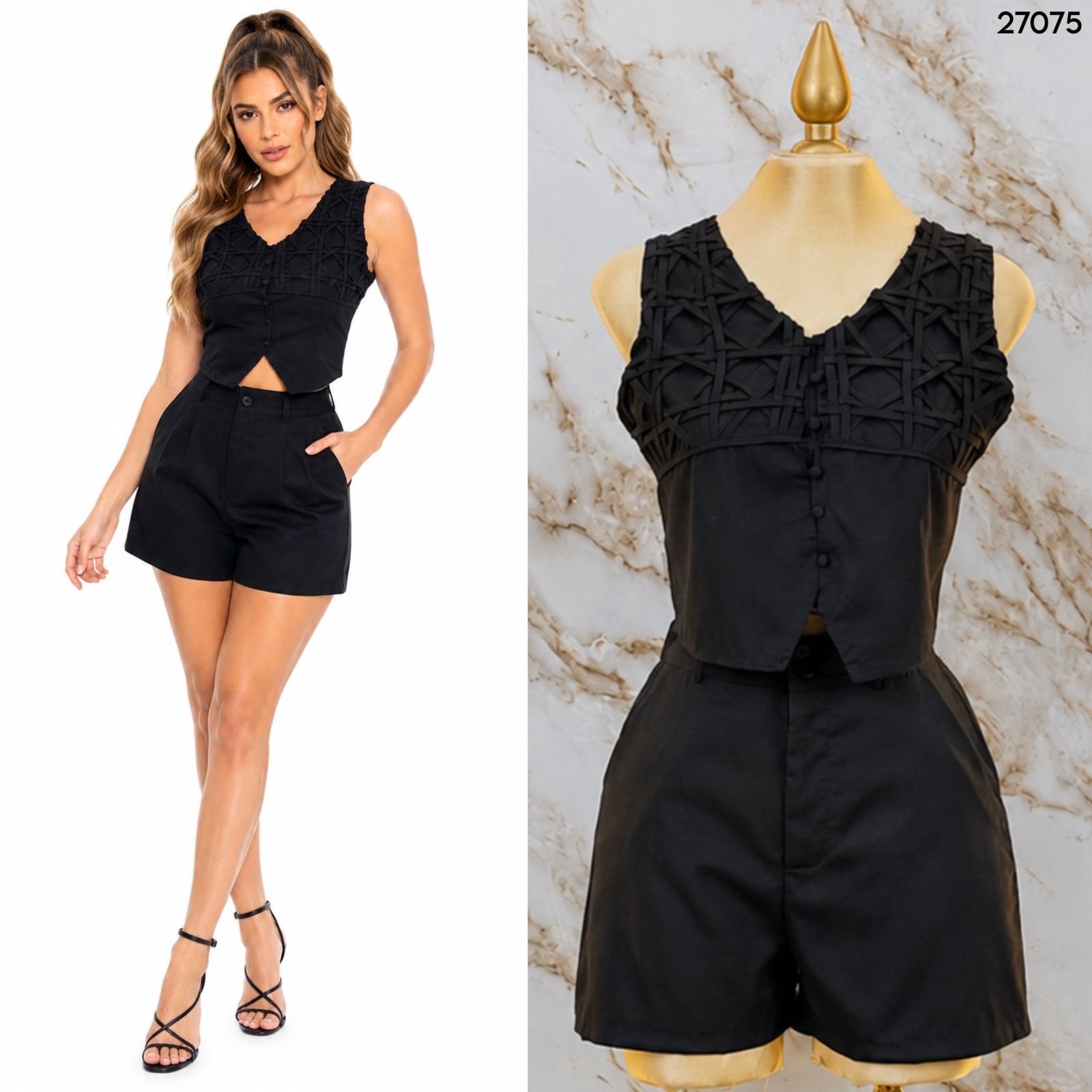 CONJUNTO/SET CHALECO+SHORT 7075 - Image 5