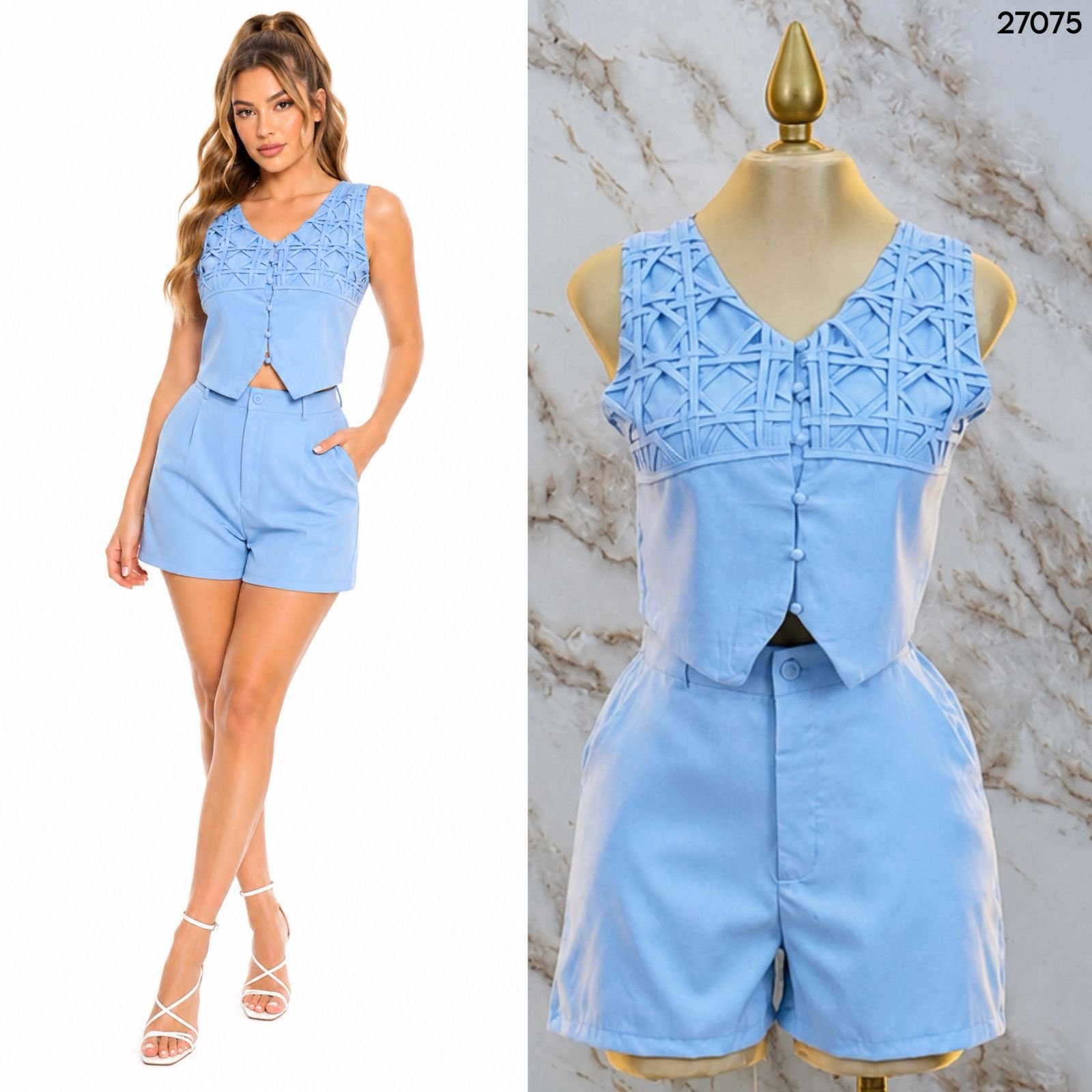 CONJUNTO/SET CHALECO+SHORT 7075 - Image 6
