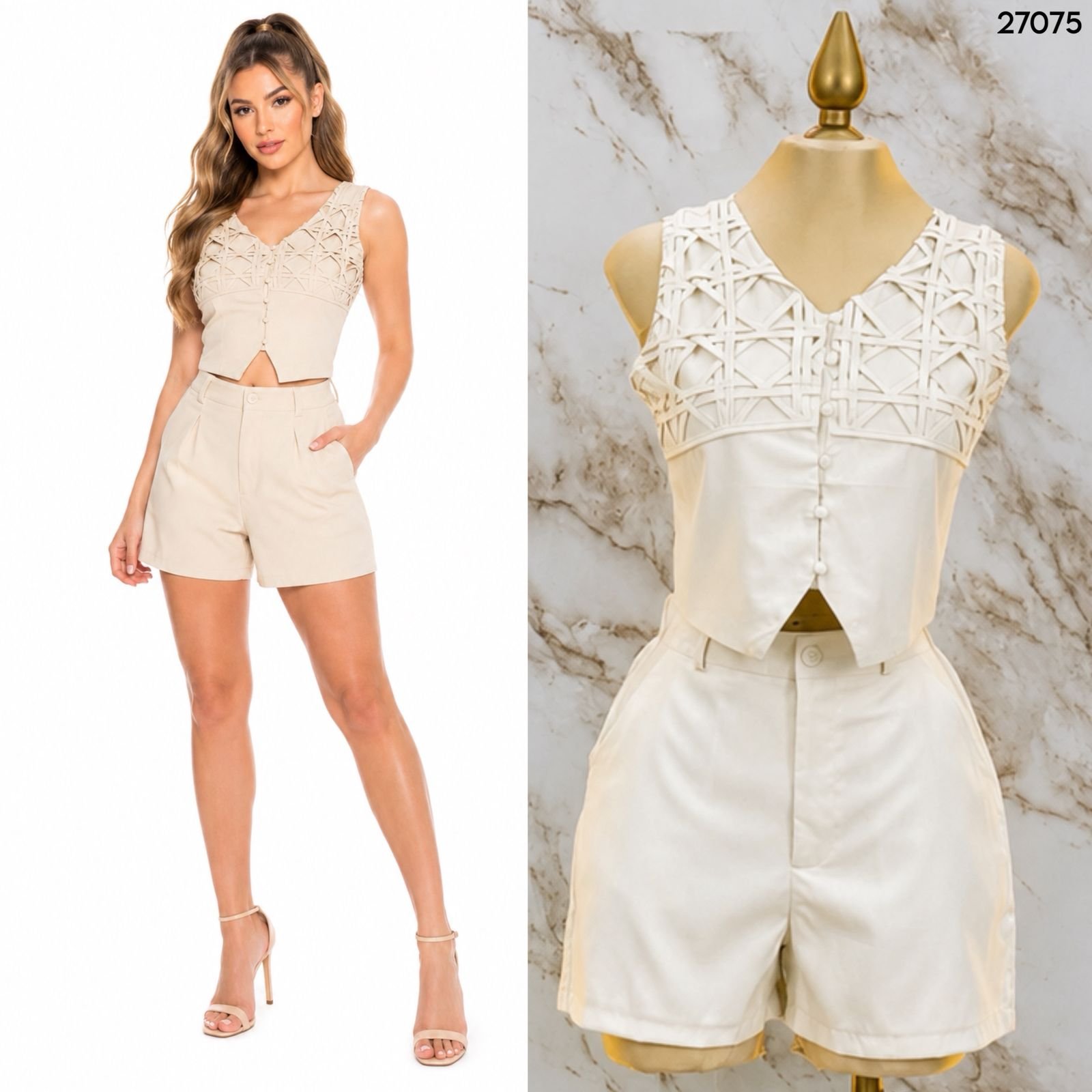 CONJUNTO/SET CHALECO+SHORT 7075 - Image 4