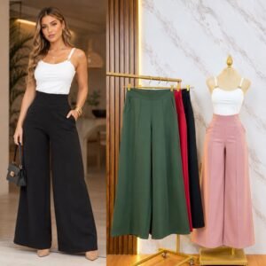 PANTALON BASICO DE TIRO ALTO