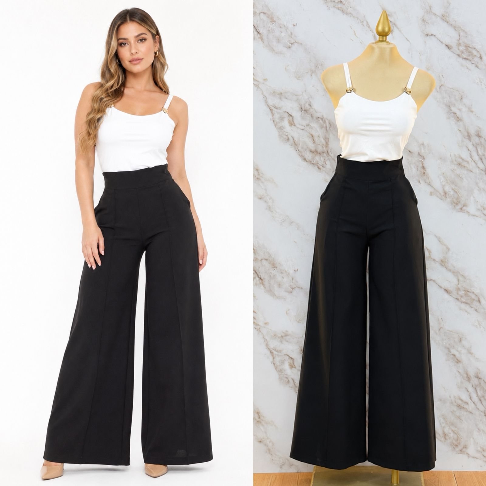 PANTALON BASICO DE TIRO ALTO - Image 2