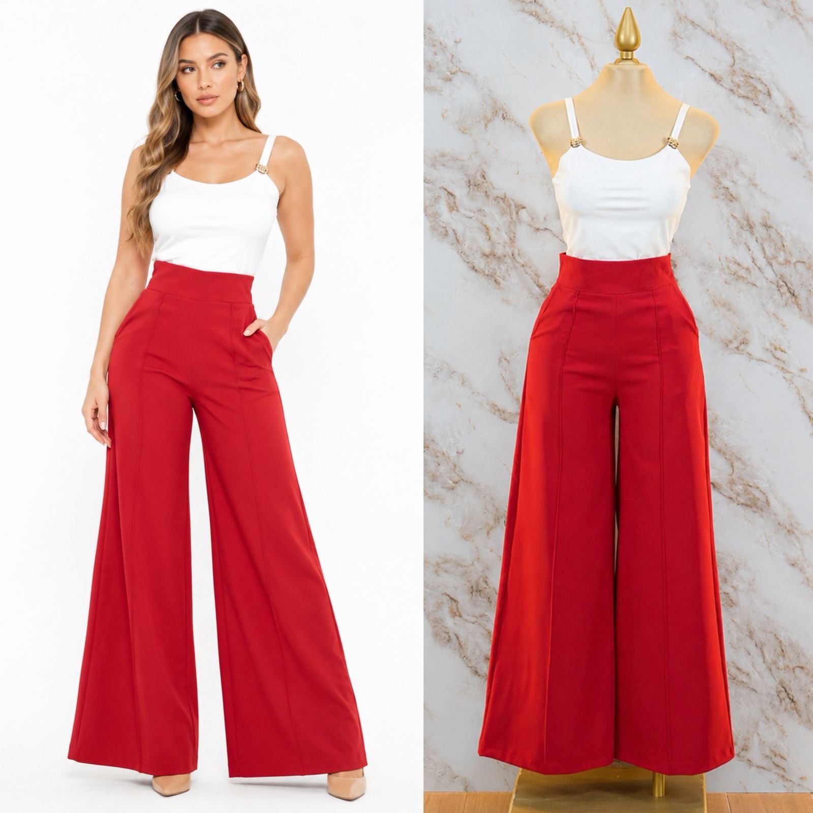 PANTALON BASICO DE TIRO ALTO - Image 3