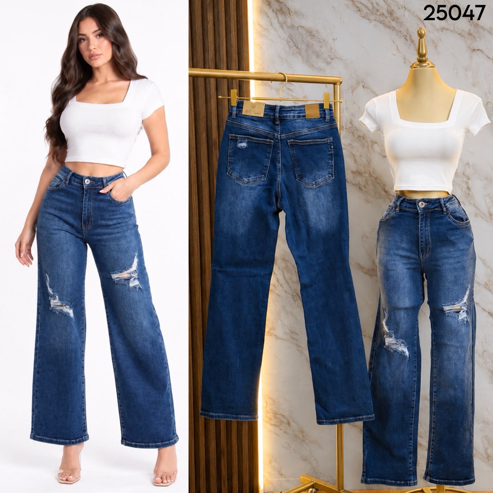 PANTALON /JEANS CORTE WIDE LEG 5047 - Image 3