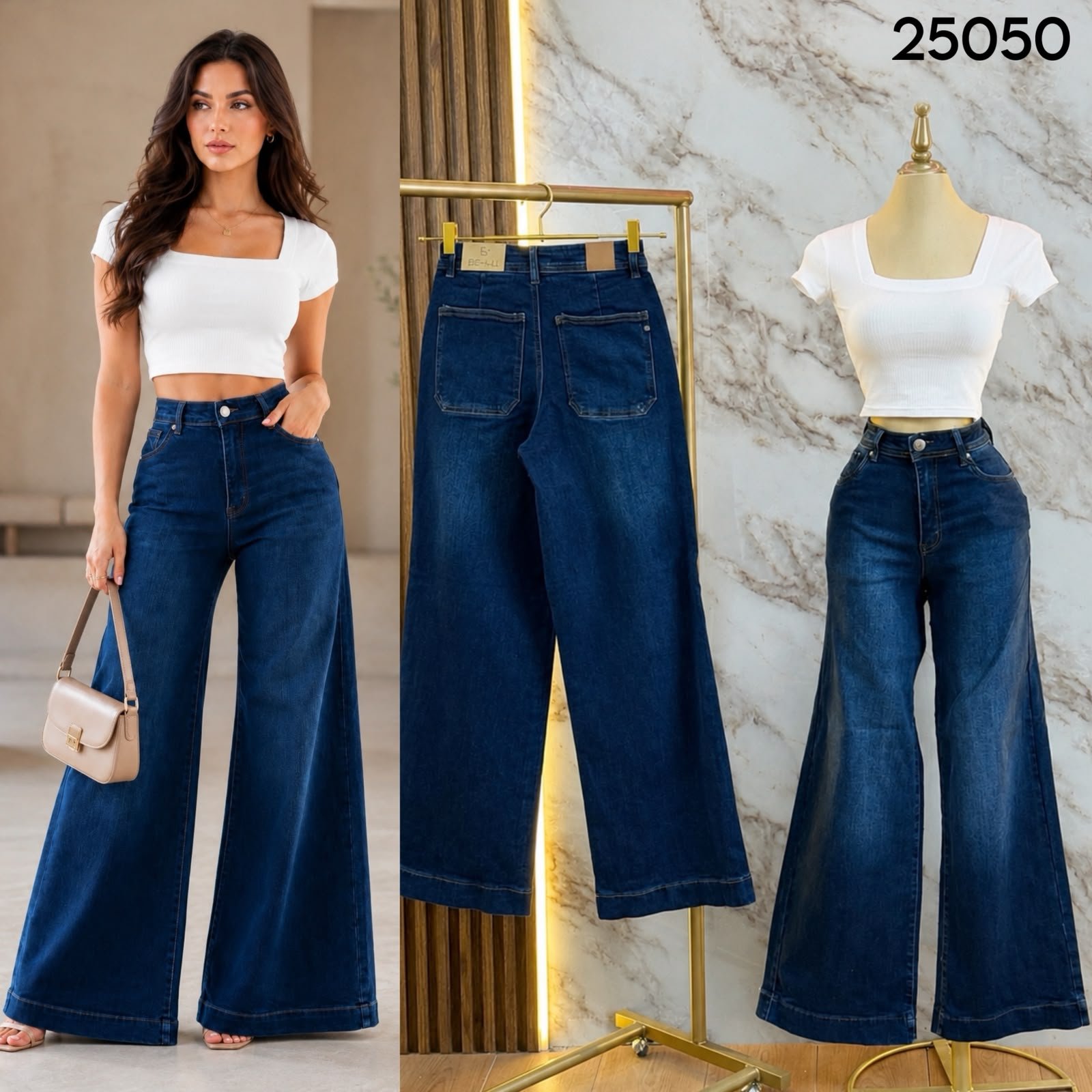PANTALON /JEANS CORTE WIDE LEG 5050