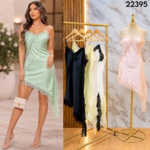 VESTIDO DE TIRANTES CON ENCAJE 2395