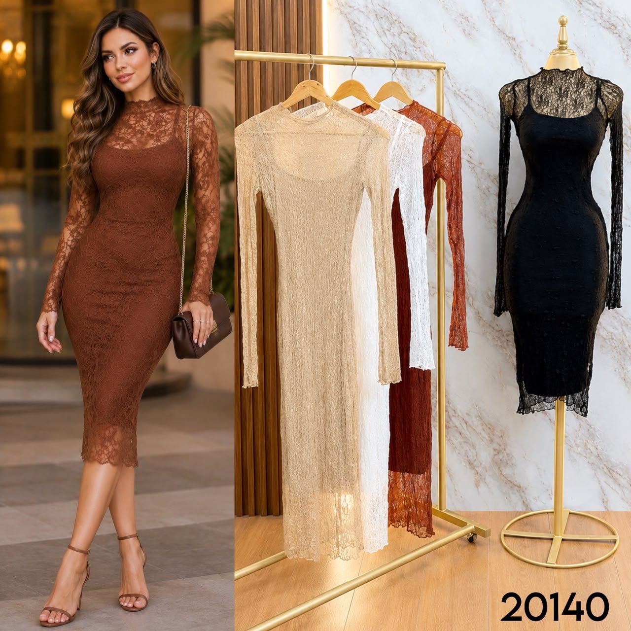 VESTIDO DE ENCAJE 0140