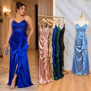 VESTIDO DE FIESTA CURVY PLUS CORTE ENTRE PIERNA